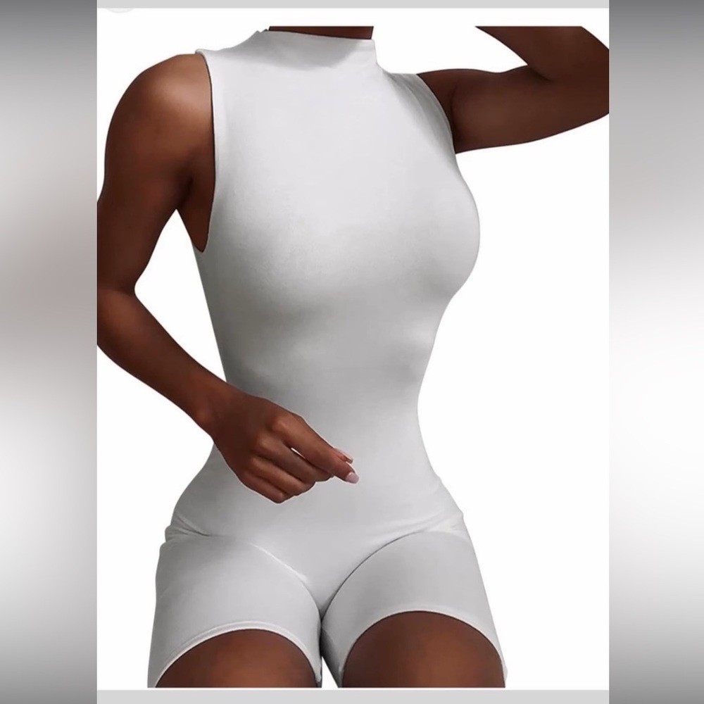 White Sleeveless Bodysuit